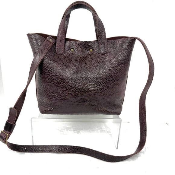 Vtg Portland Leather Goods Mini Crossbody Purse Brown Nutmeg Full Grain Double - Picture 3 of 16